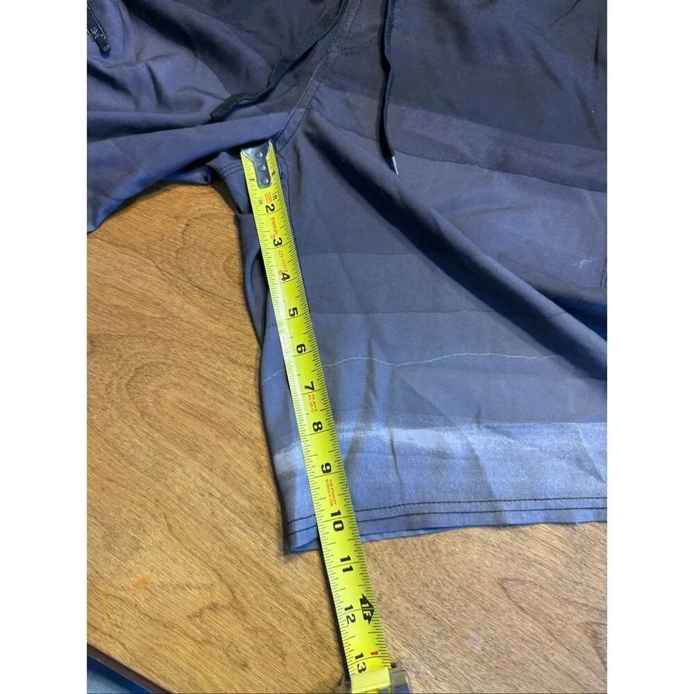 O'Neill Men's Ombre Wave Brisbane Ultrasuede Swim Board Shorts Blk Gray Size 29